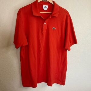 Lacoste Men's Red Polo Shirt size XL large